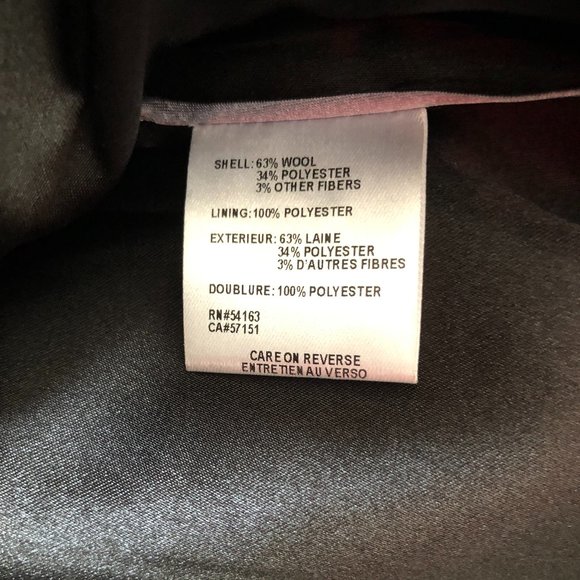 Calvin Klein Women's Wool Blend Black Trench Coat - Picture 12 of 12